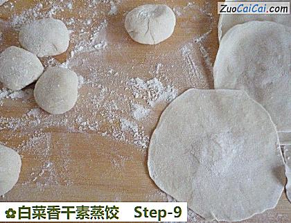 白菜香干素蒸饺做法第九步骤