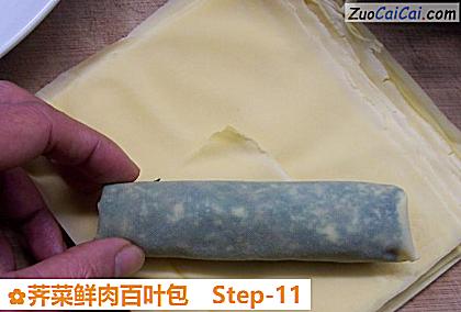 荠菜鲜肉百叶包做法第十一步骤