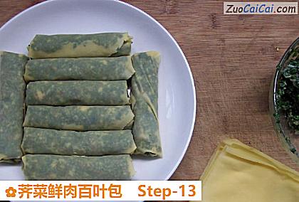 荠菜鲜肉百叶包做法第十三步骤