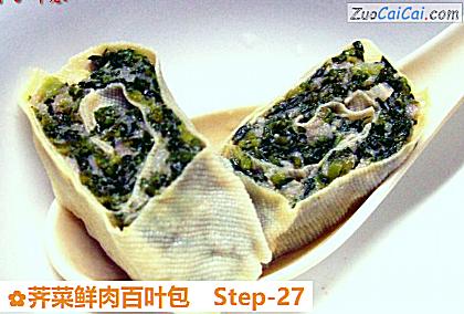 荠菜鲜肉百叶包做法第二十七步骤