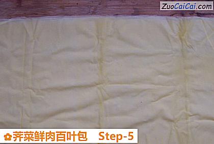 荠菜鲜肉百叶包做法第五步骤
