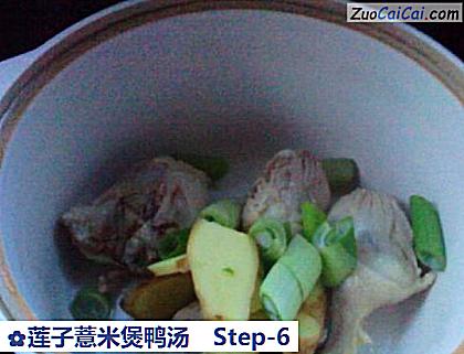 莲子薏米煲鸭汤做法第六步骤