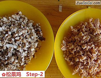 松果鸡做法第二步骤