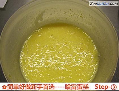 哈雷蛋糕做法第三步骤