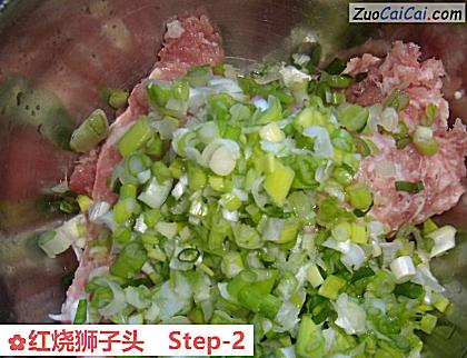 红烧狮子头做法第二步骤