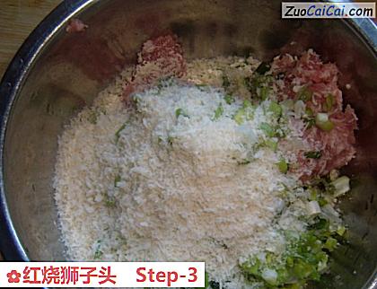 红烧狮子头做法第三步骤