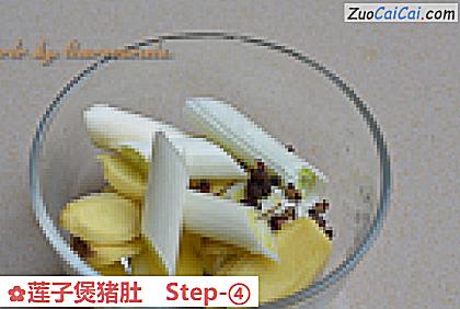 莲子煲猪肚做法第四步骤