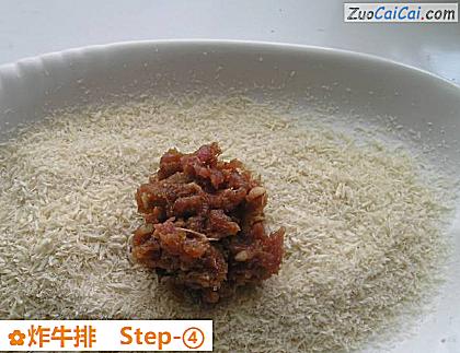 炸牛排做法第四步骤