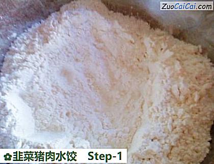 韭菜猪肉水饺做法第一步骤