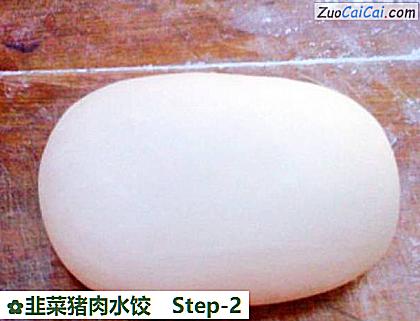 韭菜猪肉水饺做法第二步骤