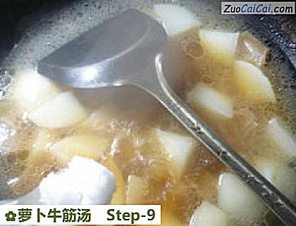萝卜牛筋汤做法第九步骤