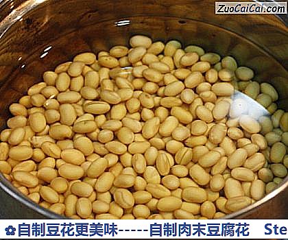 -自制肉末豆腐花做法第二步骤