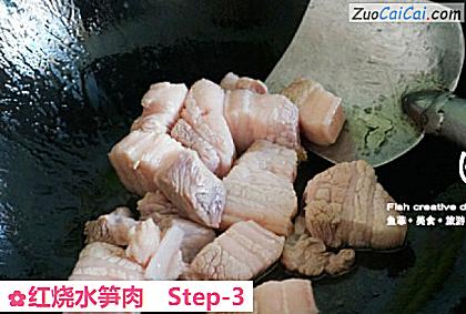 红烧水笋肉做法第三步骤