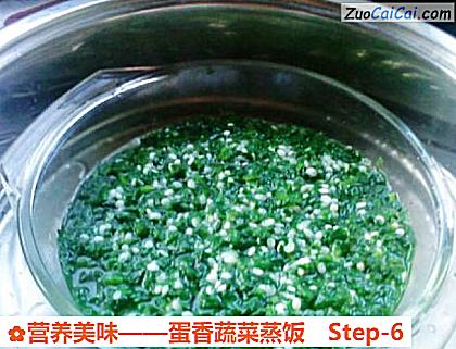 营养美味——蛋香蔬菜蒸饭做法第六步骤