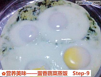 营养美味——蛋香蔬菜蒸饭做法第九步骤