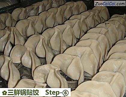 三鲜锅贴饺做法第六步骤