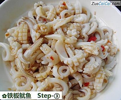 铁板鱿鱼做法第三步骤