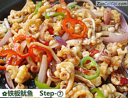 铁板鱿鱼做法第七步骤