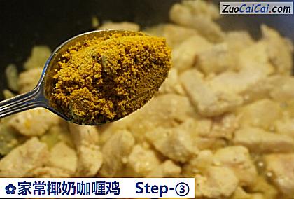家常椰奶咖喱鸡做法第三步骤