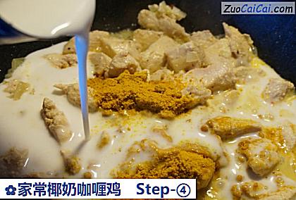 家常椰奶咖喱鸡做法第四步骤