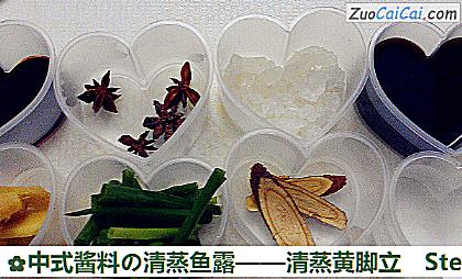 中式酱料の清蒸鱼露做法第一步骤