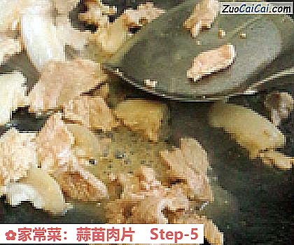家常菜：蒜苗肉片做法第五步骤