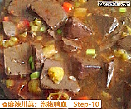 麻辣川菜:泡椒鸭血做法第十步骤