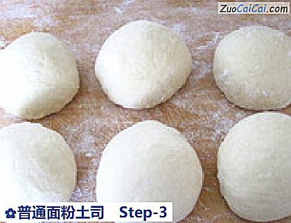 普通面粉土司做法第三步骤