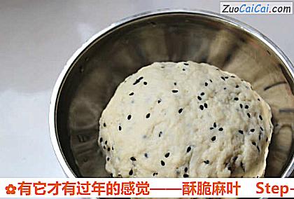 有它才有过年的感觉——酥脆麻叶做法第三步骤