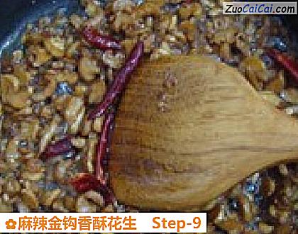 麻辣金钩香酥花生做法第九步骤