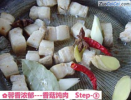 -香菇炖肉做法第三步骤