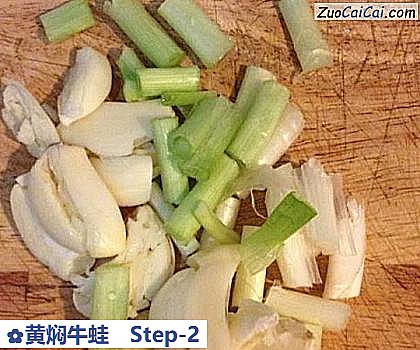 黄焖牛蛙做法第二步骤