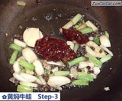 黄焖牛蛙做法第三步骤