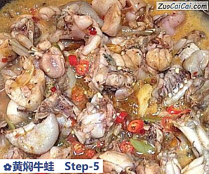黄焖牛蛙做法第五步骤