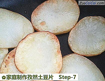 家庭制作孜然土豆片做法第七步骤