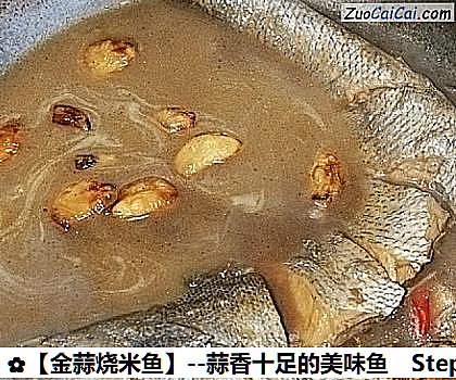 金蒜烧米鱼做法第七步骤