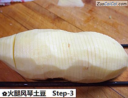 火腿风琴土豆做法第三步骤