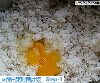 辣白菜时蔬炒饭做法第三步骤