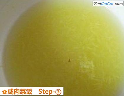 咸肉菜饭做法第三步骤