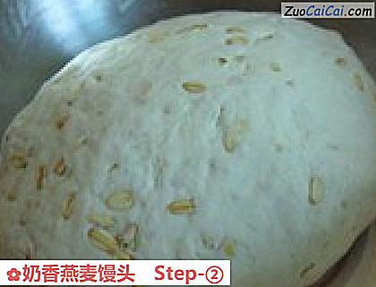 奶香燕麦馒头做法第二步骤