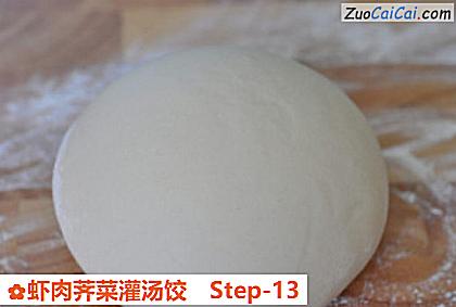 虾肉荠菜灌汤饺做法第十三步骤