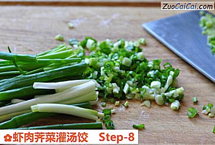 虾肉荠菜灌汤饺做法第八步骤