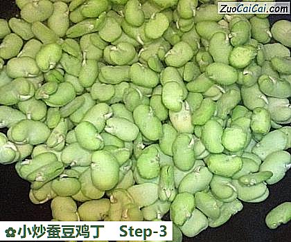 小炒蚕豆鸡丁做法第三步骤