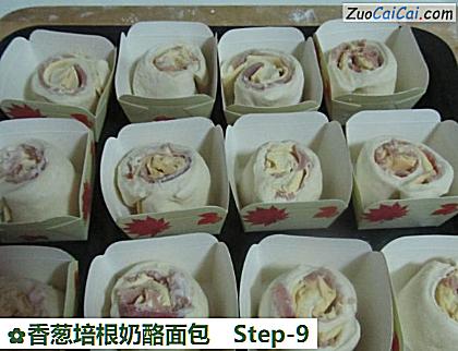 香葱培根奶酪面包做法第九步骤