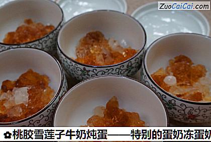 桃胶雪莲子牛奶炖蛋做法第五步骤