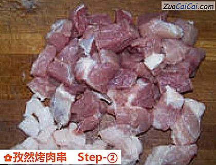 孜然烤肉串做法第二步骤