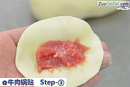 牛肉锅贴做法第三步骤