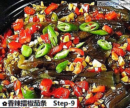 香辣擂椒茄条做法第九步骤
