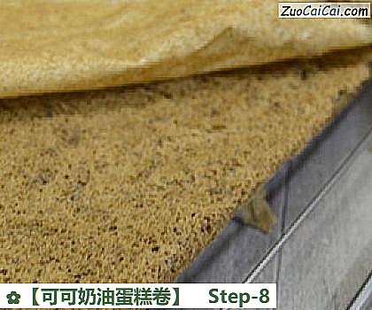 可可奶油蛋糕卷做法第八步骤