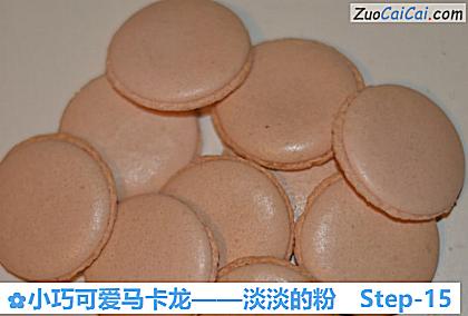 小巧可爱马卡龙——淡淡的粉做法第十五步骤